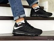 Мужские кроссовки черные с белым Air Max 2015 8806 Мелитополь
