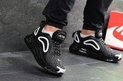Мужские кроссовки черные с белым Air Max 720 7043 Мелитополь