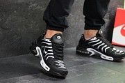 Мужские кроссовки черные с белым Air Max TN 7279 Мелитополь