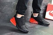 Мужские кроссовки черные с оражевым Air Max 270 7644 Мелитополь