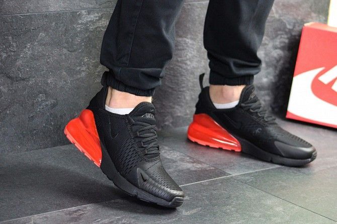 Мужские кроссовки черные с оражевым Air Max 270 7644 Мелитополь - изображение 1