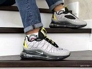 Мужские термо кроссовки светло серые с желтым Air Max 720 8780 Мелитополь