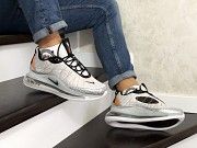Мужские термо кроссовки светло серые с оранжевым Air Max 720 8779 Мелитополь