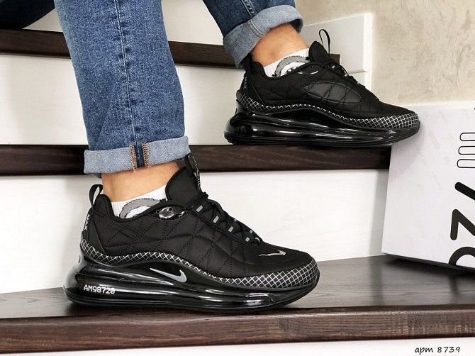 Мужские зимние кроссовки черные Air Max 720 8739 Мелитополь - изображение 1