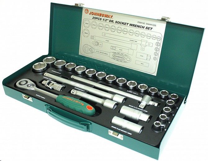 Набор торцевых головок JONNESWAY S04H4125S 1/2" 10-32мм (25 пред) Винница - изображение 1