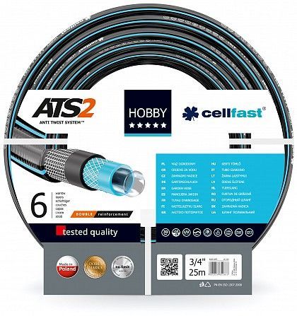Шланг для полива Cellfast Hobby ATS 16-221 50 м 3/4" серый Винница - изображение 1