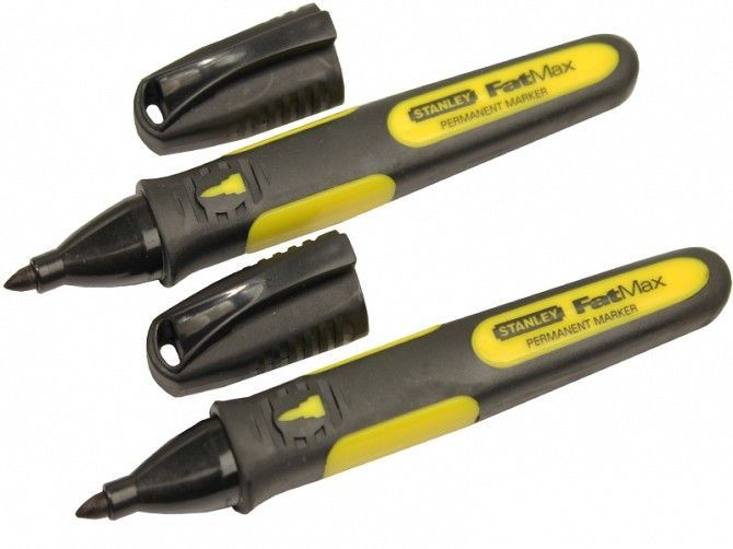 Набор маркеров FatMax черный цвет 2 шт Stanley 0-47-312 Винница - изображение 1