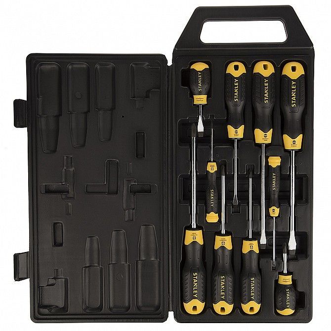 Набор отверток в футляре Stanley CUSHION GRIP 10 штук Винница - изображение 1
