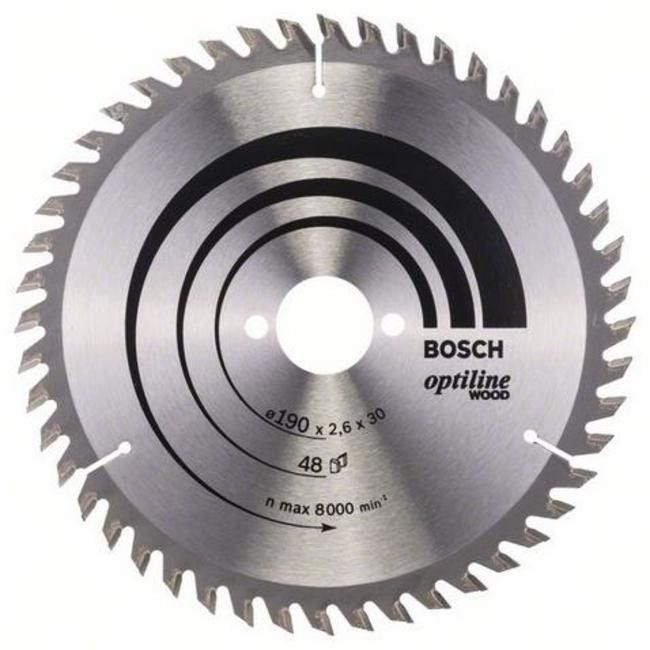 Диск пильный Bosch Optiline Wood 190x30 мм Z48, дерево Винница - изображение 1