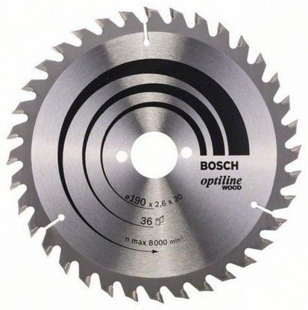 Диск пильный Bosch Optiline Wood 190x30 мм Z36, дерево Винница - изображение 1