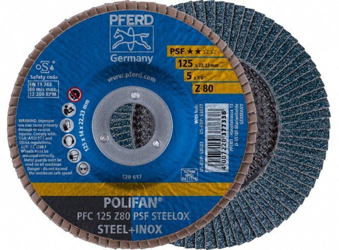 Круг шлифовальный Pferd 125*22 Z80 лепестковый Винница - изображение 1