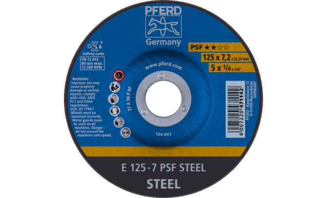 Круг зачистной Pferd 125x7,2x22 чугун, сталь Винница - изображение 1