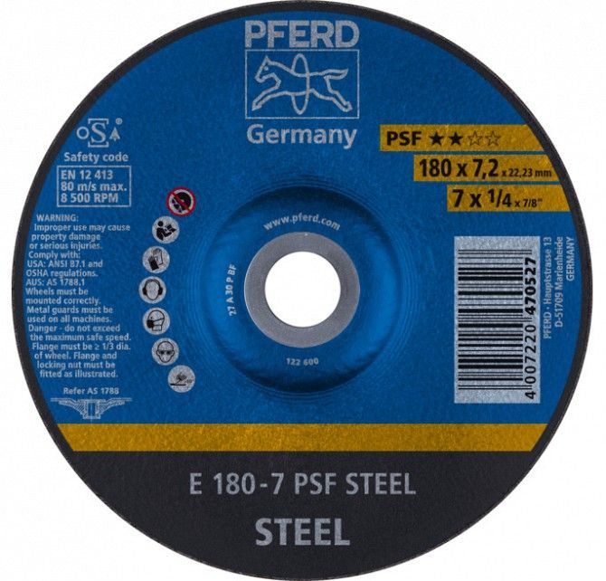 Круг зачистной Pferd 180x7,2x22 чугун, сталь Винница - изображение 1