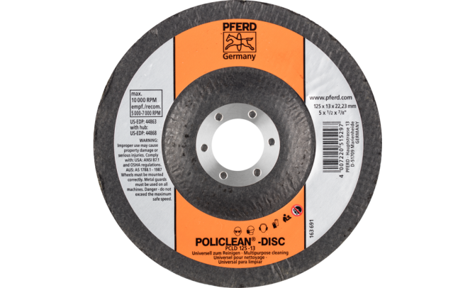 Круг зачистной Pferd POLICLEAN 125x13x22 пористый Винница - изображение 1