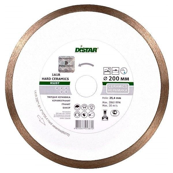 Диск алмазний DI-STAR 200*1,6/1,2*10*25,4 Hard Ceramics Винница - изображение 1