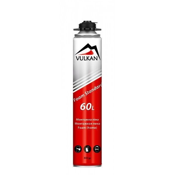 Пена монтажная VULKAN Home 750мл Винница - изображение 1