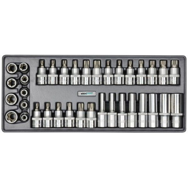 Набор головок Whirlpower со вставкой Torx, Spline 1/2" 36 ед. в ложементе Винница - изображение 1