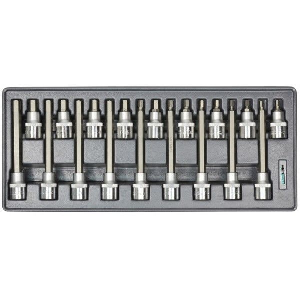 Набор головок Whirlpower со вставкой Hex 1/2" Н5-Н19 18 ед. в ложементе Винница - изображение 1