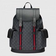 Gucci Soft GG Supreme Backpack Black/Grey Киев