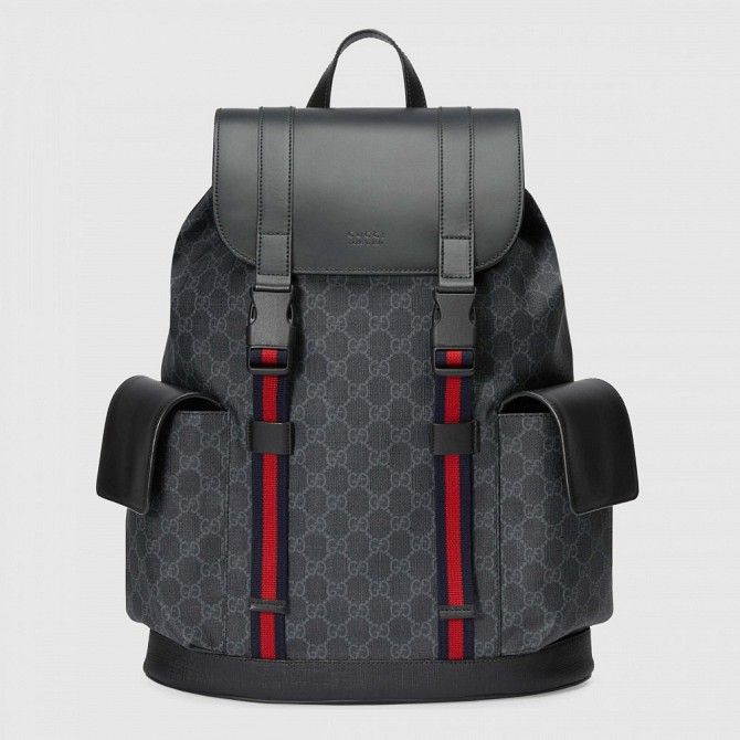 Gucci Soft GG Supreme Backpack Black/Grey Киев - изображение 1