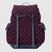 Gucci Large GG Wool Backpack Blue/Red Киев