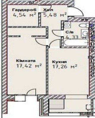 Продается большая 1 комнатная квартира в современном жилом комплексе Одесса - изображение 1