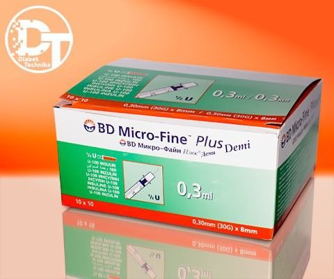Инсулиновые шприцы Micro Fine Plus Demi 0, 3 мм (Микрофайн плюс деми) Мелитополь - изображение 1