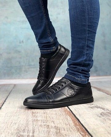 Обувь leather Emblem Black Київ - изображение 1
