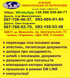 Перевод .Справка о несудимости. Апостиль. Николаев