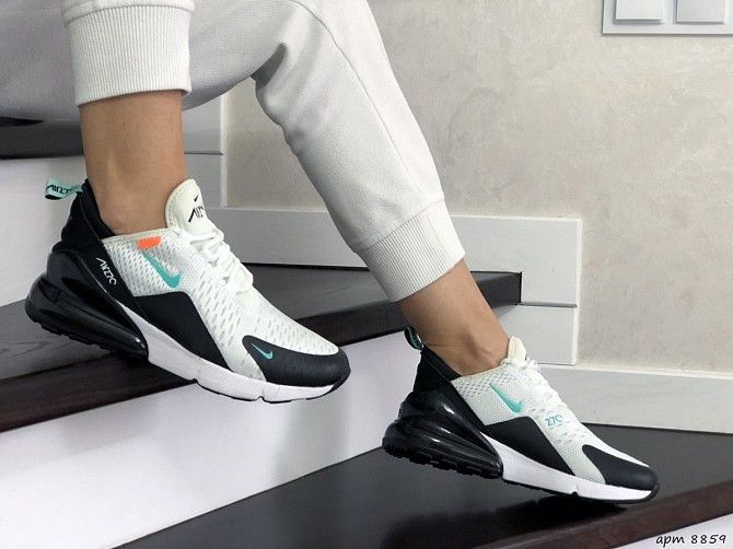 Женские кроссовки белые с мятным Air Max 270 8859 Мелитополь - изображение 1