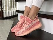 Женские кроссовки бордовые с персиковым x Yeezy Boost 8905 Мелитополь