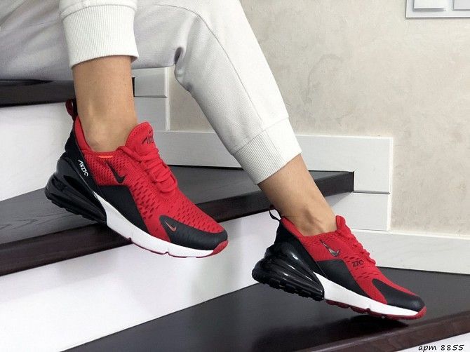Женские кроссовки красные с черным Air Max 270 8855 Мелитополь - изображение 1