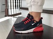Женские кроссовки темно синие с белым и красным Air Max 270 8860 Мелитополь