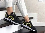 Женские кроссовки черные с белым и желтым Air Max 720 8938 Мелитополь