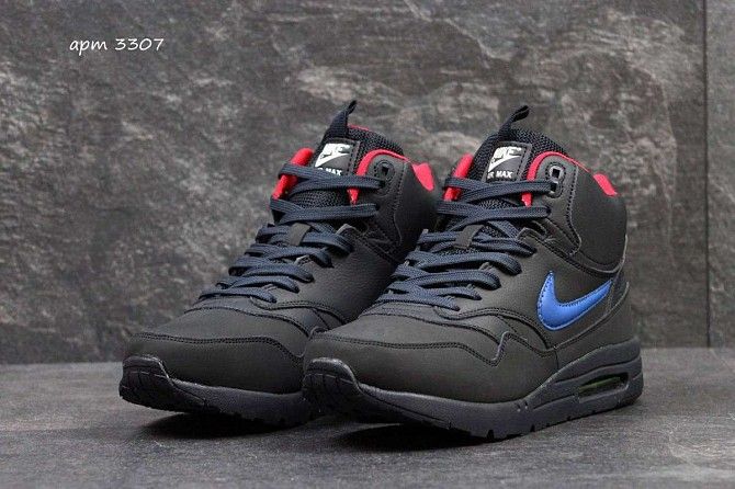 Мужские зимние кроссовки Nike Air Max 87 темно синие 3307 Мелитополь - изображение 1