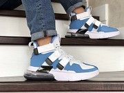 Мужские кроссовки белые с голубым Air Force 270 8825 Мелитополь