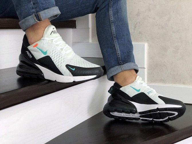 Мужские кроссовки белые с мятным Air Max 270 8848 Мелитополь - изображение 1
