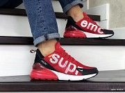 Мужские кроссовки красные Air Max 270 Supreme 8854 Мелитополь