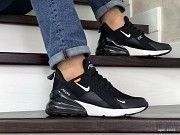Мужские кроссовки черные с белым Air Max 270 8852 Мелитополь