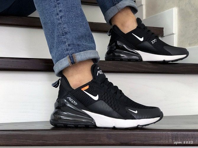 Мужские кроссовки черные с белым Air Max 270 8852 Мелитополь - изображение 1