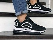 Мужские кроссовки черные с белым Air Max 720 8930 Мелитополь