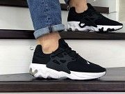 Мужские кроссовки черные с белым React Presto 8923 Мелитополь