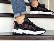 Мужские кроссовки черные с белым и красным Ozweego TR 8887 Мелитополь