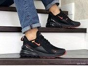 Мужские кроссовки черные с оранжевым Air Max 270 8850 Мелитополь