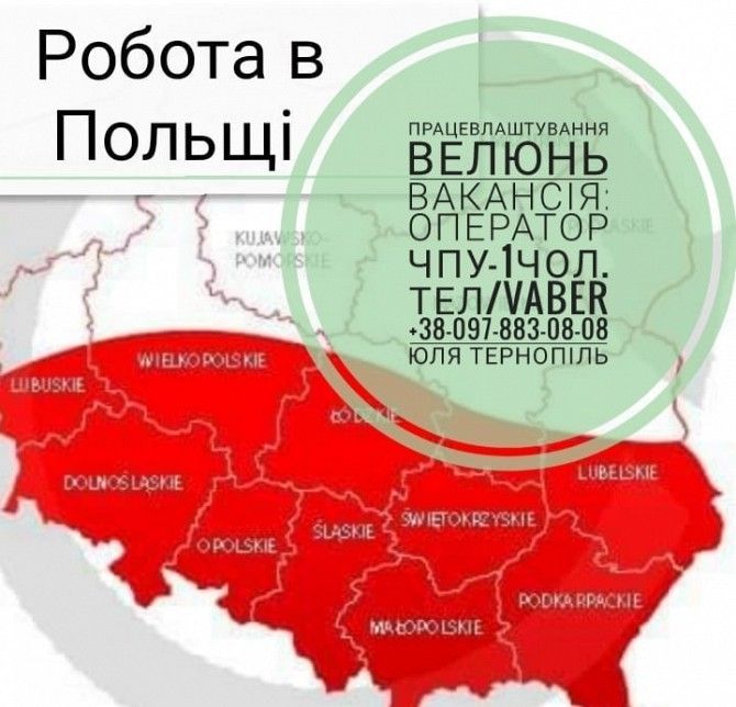 Працевлаштування за кордоном Польща Велюнь Тернополь - изображение 1