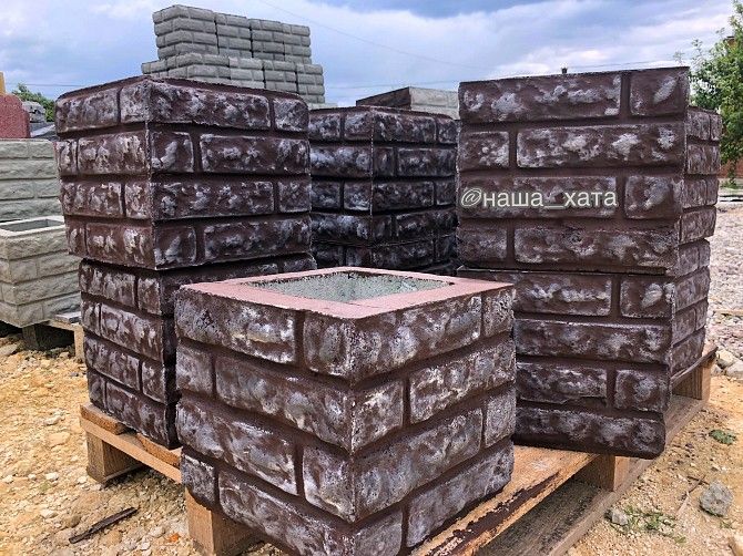 Набірні бетонні стовпи для паркану від виробника НАША ХАТА Черновцы - изображение 1