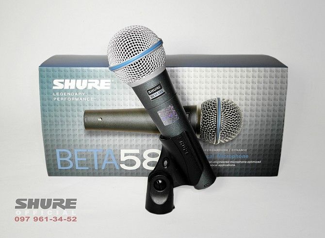 Микрофон Shure Beta 58A (Оригинал-Мексика,на гарантии!) Вся Украина Київ - изображение 1