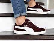 Мужские кроссовки Suede бордовые 9011 Мелитополь