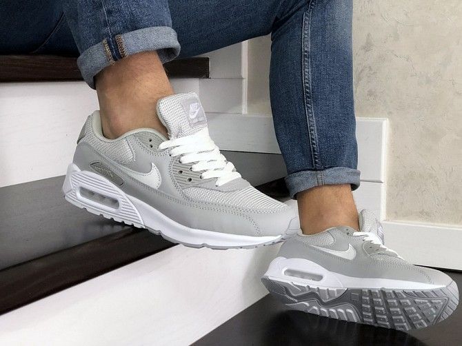 Мужские кроссовки серые Air Max 90 9055 Мелитополь - изображение 1