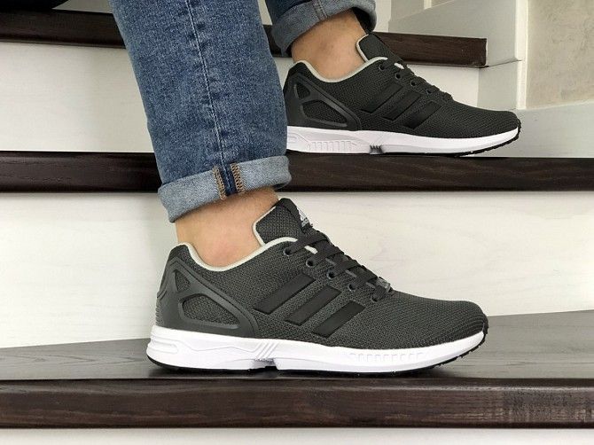 Мужские кроссовки серые Zx Flux 9059 Мелитополь - изображение 1